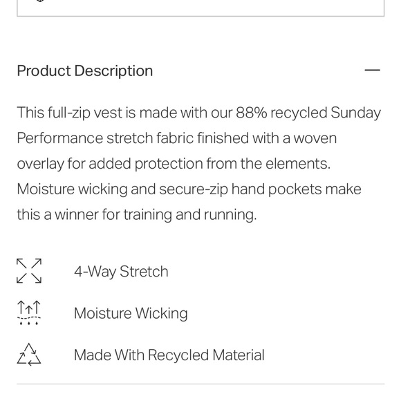 Vuori Men's Charcoal Gray Sunday Element Vest - Picture 9 of 9